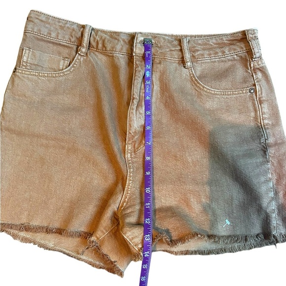 Anthropologie Pilcro Cutoff Denim Jean Shorts Size 29 Rust Brown Frayed Hem - Picture 6 of 6